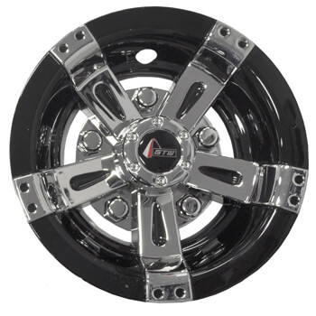 BuggiesUnlimited.com; GTW Maverick Chrome and Black Wheel Cover - 10 Inch