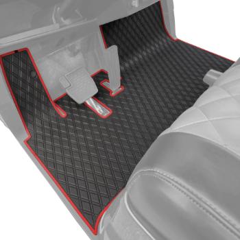 BuggiesUnlimited.com; Xtreme Floor Mats for Yamaha Drive2 - Black/ Red