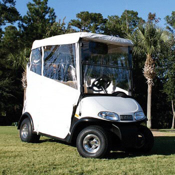 BuggiesUnlimited.com; 1994-Up EZGO TXT 2-Passenger - RedDot White 3-Sided Over-The-Top Enclosure