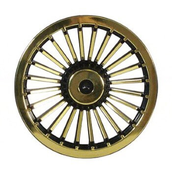 BuggiesUnlimited.com; Turbine Black and Gold Wheel Cover - 8 Inch
