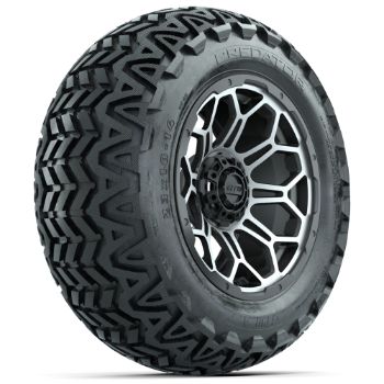 BuggiesUnlimited.com; GTW Matte Machined/ Gray Bravo 14 in Wheels with 23x10-14 GTW Predator All-Terrain Tires - Set of 4