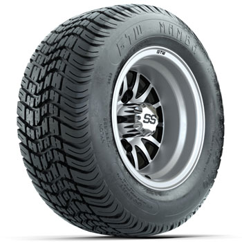 BuggiesUnlimited.com; GTW Medusa Machined/ Black 10 in Wheels with 205/ 50-10 Mamba Street Tires - Set of 4