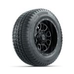 GTW Volt Machined & Black 12 in Wheels with 215/ 50-R12 Fusion S/ R Street Tires - Set of 4