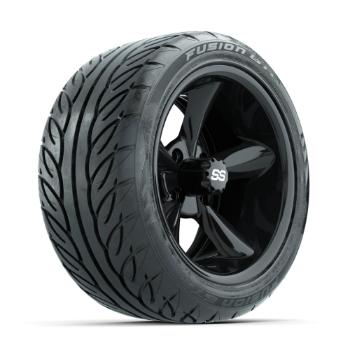 BuggiesUnlimited.com; GTW Godfather Black 14 in Wheels with 225/ 40-R14 Fusion GTR Street Tires – Set of 4