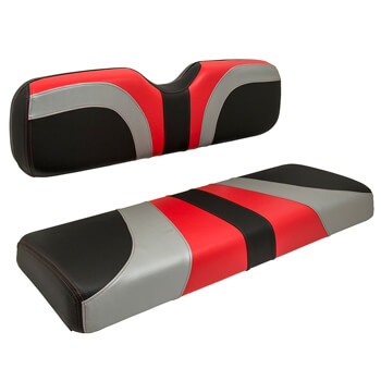 BuggiesUnlimited.com; 2000-Up Club Car DS - Red Dot Carbon Fiber Blade Front Seat Cover