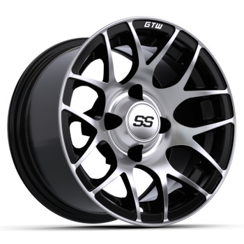 BuggiesUnlimited.com; GTW Pursuit Machined with Black Finish Wheel - 12 Inch