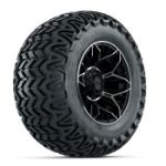 GTW Stellar Machined & Black 12 in Wheels with 23x10.5-12 Predator All-Terrain Tires - Set of 4