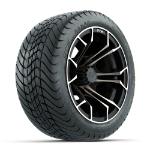 GTW Spyder Bronze/ Matte Black 12 in Wheels with 215/ 35-12 Mamba Street Tires – Set of 4