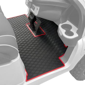BuggiesUnlimited.com; Xtreme Floor Mats for Club Car Precedent /  Onward /  Tempo /  Villager & V4L - Black/ Red