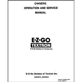 BuggiesUnlimited.com; 1987 EZGO Gas - OEM Service Manual