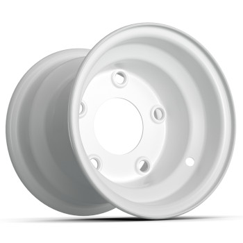 BuggiesUnlimited.com; GTW Steel White Centered Wheel - 8 Inch