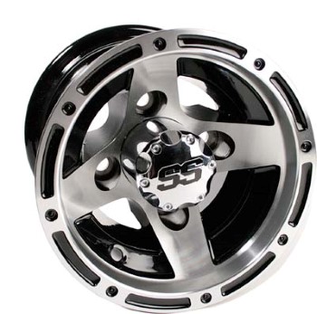 BuggiesUnlimited.com; GTW Ranger Machined and Black Offset Wheel - 8 Inch