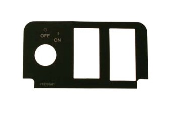 BuggiesUnlimited.com; 1994-Up EZGO Medalist-TXT - Console Plate Label with Cut Outs