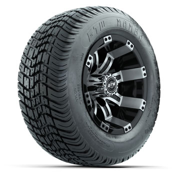 BuggiesUnlimited.com; GTW Tempest Machined/ Black 10 in Wheels with 205/ 50-10 Mamba Street Tires - Set of 4