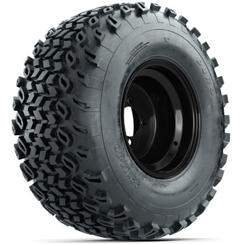 BuggiesUnlimited.com; GTW Steel Black 10 in Wheels with 22x11-10 Duro Desert All-Terrain Tires - Set of 4