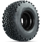 GTW Steel Black 10 in Wheels with 22x11-10 Duro Desert All-Terrain Tires - Set of 4