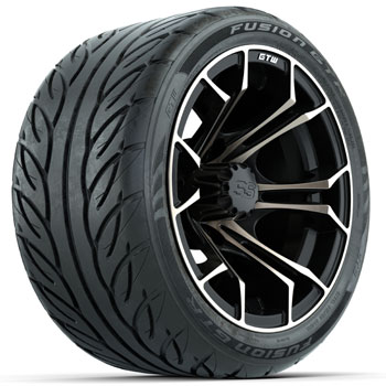 BuggiesUnlimited.com; GTW Spyder 12 in Wheels with 215/ 40-R12 Fusion GTR Street Tires - Set of 4