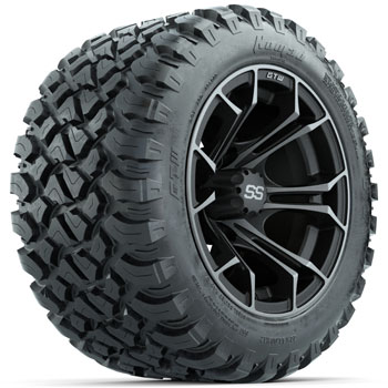 BuggiesUnlimited.com; GTW Spyder 12 in Wheels with 22x11-R12 Nomad All-Terrain Tires - Set of 4