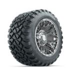 GTW Stellar Chrome 12 in Wheels with 22x11-R12 Nomad All-Terrain Tires - Set of 4