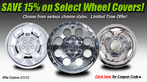 Save 15% on select chrome wheel covers!