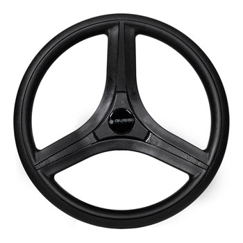 BuggiesUnlimited.com; Gussi Italia® Brenta Black/ Carbon Fiber Steering Wheel for EZGO