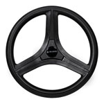 Gussi Italia&reg; Brenta Black/ Carbon Fiber Steering Wheel for EZGO