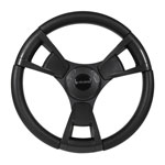 Gussi Italia&reg; Model 13 Black/ Carbon Fiber  Steering Wheel For EZGO