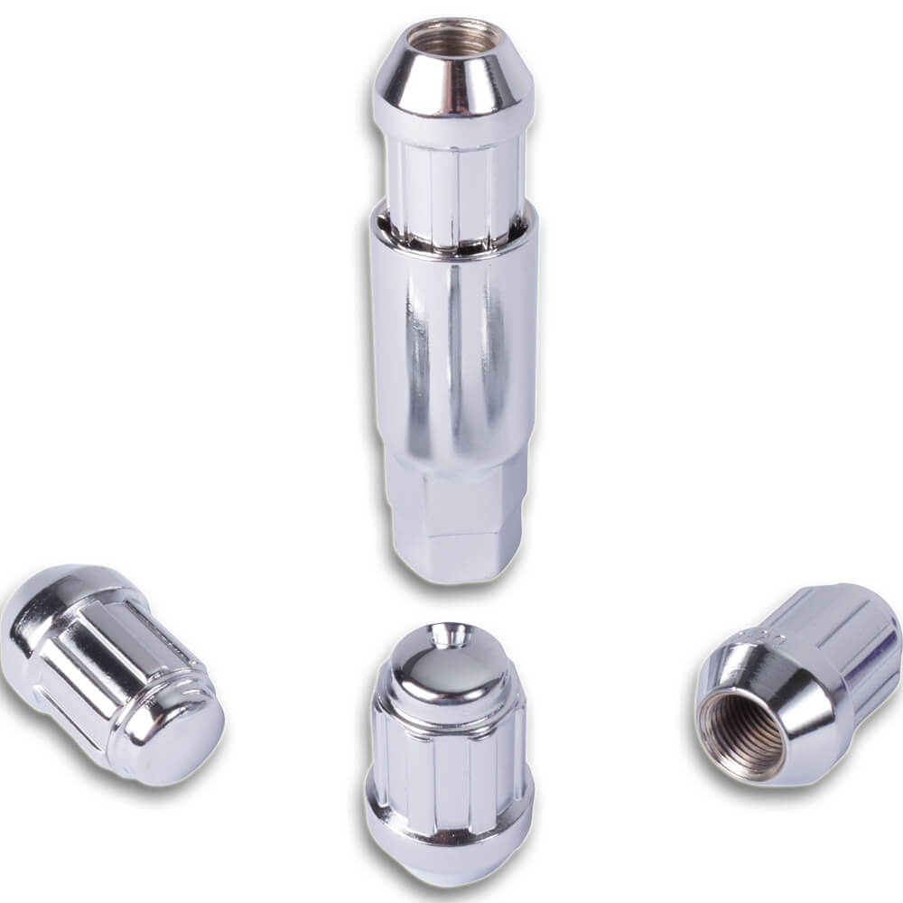 Set of (4) 1/2'' Wheel Lock Lug Nut Set (Universal Fit)