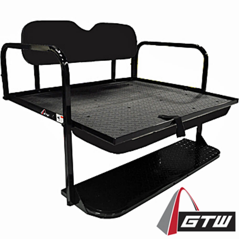 GTW Mach2 Aluminum Club Car DS Black Rear Flip Seat