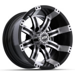 GTW Tempest Machined & Black Wheel - 10 Inch