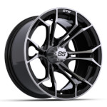 GTW Spyder Wheel Black with Machined Accents - 14 Inch