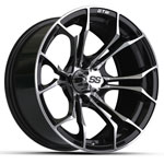 GTW Spyder Gloss Black and Machined Wheel - 15 Inch