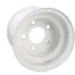 GTW Steel White Centered Wheel with 5 Hole Bolt Pattern - 8 Inch