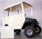 EZGO L4-S4 w/  80” OEM Top - RedDot White 3-Sided Over-The-Top Enclosure