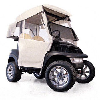BuggiesUnlimited.com; 1994-13 EZGO Freedom TXT-T48 - 3-Sided Ivory Over-The-Top Soft Enclosure