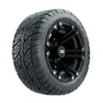 GTW Spector Matte Black 12 in Wheels with 215/ 40-12 Duro Lo-Pro Street Tires - Set of 4