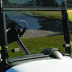 2008-2023 EZGO RXV - Red Dot Tinted Folding Windshield with Rubber Trim