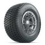 GTW Spyder Silver Brush 10 in Wheels with 20x10-10 Terra Pro S-Tread Traction Tires – Set of 4