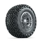GTW Spyder Silver Brush 10 in Wheels with 20x10-10 Predator All Terrain Tires – Set of 4