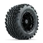 GTW Spyder Matte Black 10 in Wheels with 18x9.50-10 Sahara Classic All Terrain Tires – Set of 4