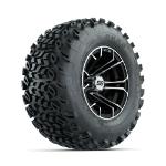 GTW Spyder Machined/ Black 10 in Wheels with 20x10-10 Duro Desert All Terrain Tires – Set of 4