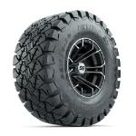 GTW Spyder Machined/ Matte Grey 10 in Wheels with 22x10-10 Timberwolf All Terrain Tires – Set of 4