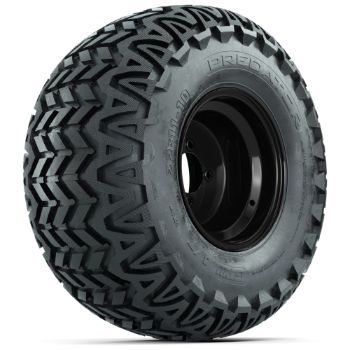 BuggiesUnlimited.com; GTW Steel Black 10 in Wheels with 22x11-10 Predator All-Terrain Tires - Set of 4