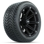 GTW Element Black 14 in Wheels with 225/ 30-14 Mamba Street Tires - Set of 4