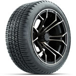 GTW Matte Black/ Bronze Spyder 14 in Wheels with 205/ 30-14 Fusion Street Tires - Set of 4