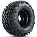 GTW Steel Black 10 in Wheels with 20x10-10 Sahara Classic All Terrain Tires - Set of 4