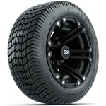 GTW Matte Black Specter 12 in Wheels with 215/ 40-12 Excel Classic Street Tires - Set of 4