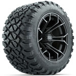 GTW Spyder 12 in Wheels with 22x11-R12 Nomad All-Terrain Tires - Set of 4