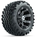 GTW Tempest Machined/ Black 10 in Wheels with 18 in Sahara Classic All Terrain Tires - Set of 4