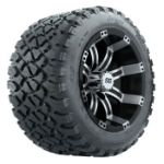 GTW Tempest 12 in Wheels with 20 in Nomad Steel Belted Radial Street Tires - Set of 4